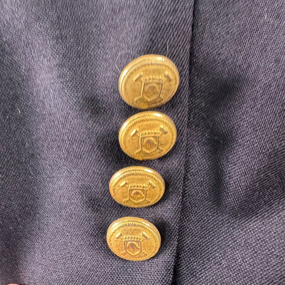 Vintage Ralph Lauren Polo University Club Blazer‎ 41R Navy Wool USA Made Preppy